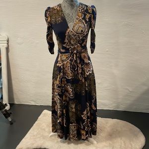 Eliza J Midi Paisley Dress (0)